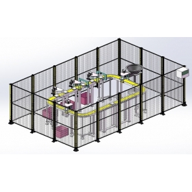 Circle line for automatic assembly and inspection of sheet metal parts